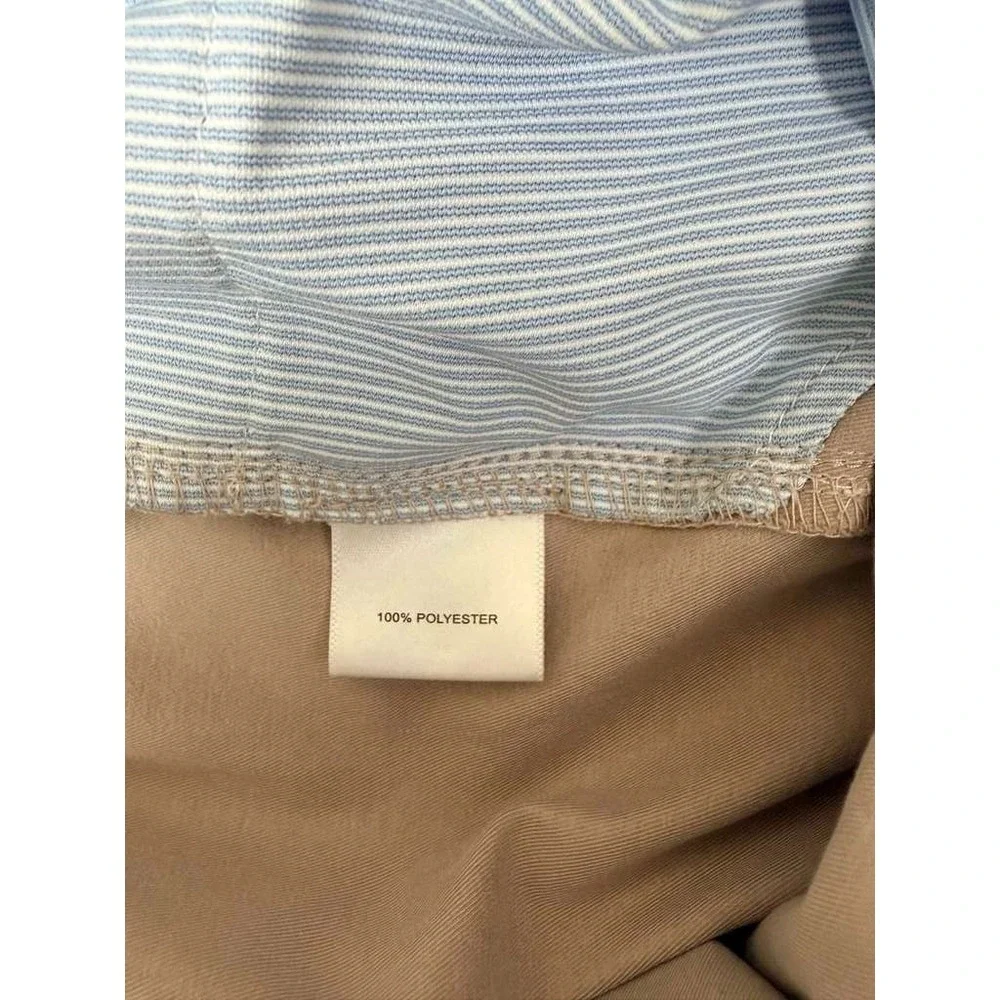 Peter Millar EB66 Pants Mens Khaki Flat Front Straight Leg Polyester 40X32